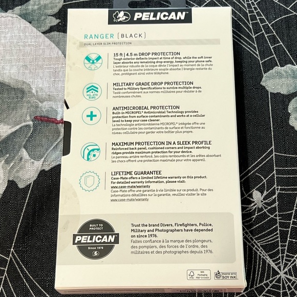 NIB PELICAN DUEL LAYER SLIM PROTECTION BLACK RANGER IPHONE 13 PRO MAX CASE - Picture 2 of 2